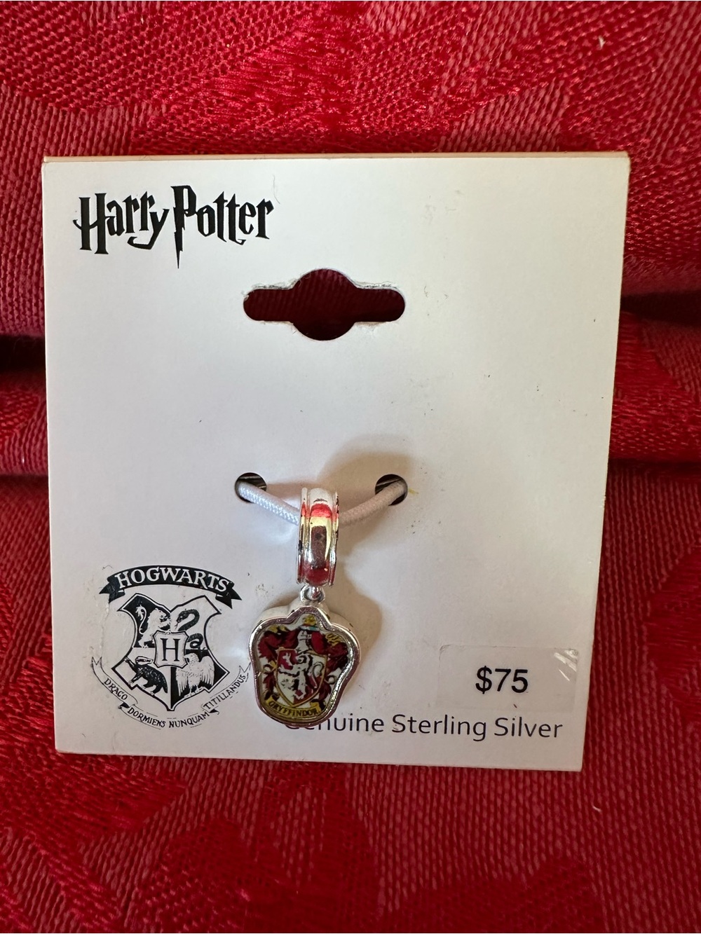 Harry Potter Gryffindor Hogwarts Sterling Silver Charm Pendant